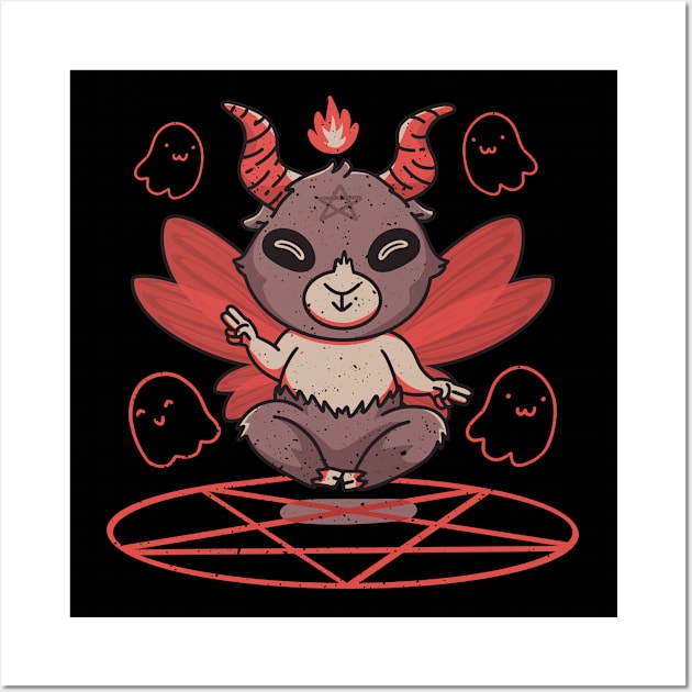 Fairycore Aesthetic Chibi Fairy Baphomet Occult Wall Art by Alex21